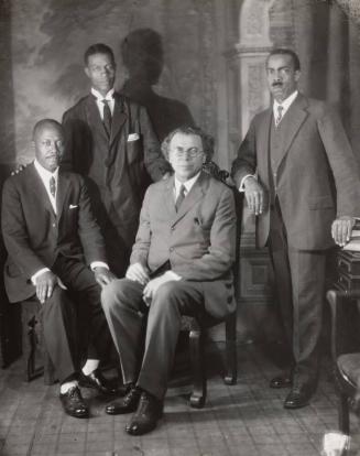 Adam Clayton Powell, Sr., Seated with Reverends Bolen, Brown, and Cullen