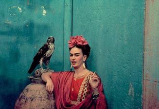 Frida with Her Pet Eagle, Coyoacán