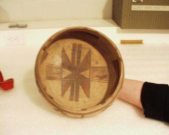 Bowl with Rectangular and Triangular Designs