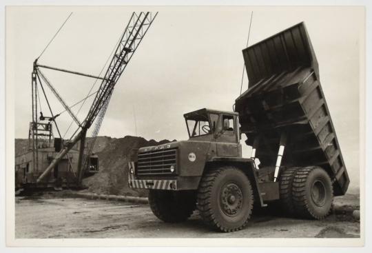 [Construction Site with Truck and Crane]