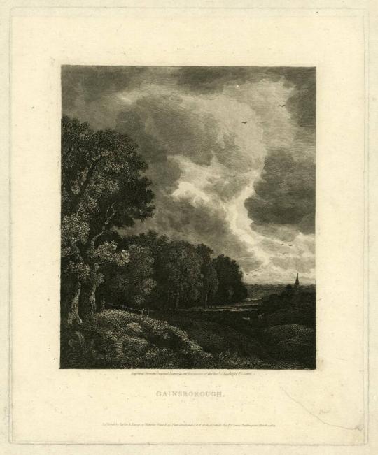 Fig. 7.4. Frederick Christian Lewis, after Thomas Gainsborough, Landscape with Trees and a Fiel ...