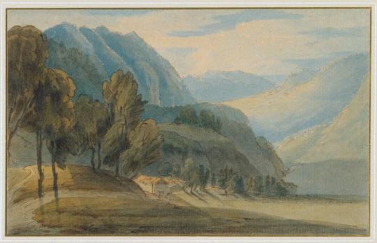 Fig. 13.2. Francis Towne, At Ullswater, c. 1786 pen, brown ink, and watercolor with scratching  ...