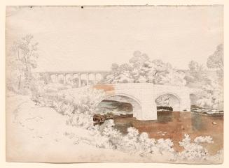 Pont Cyslltau, Denbighshire [recto]; Mountainous landscape [verso]