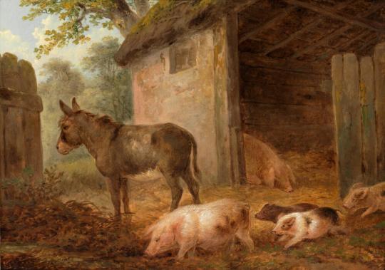 Fig. 26.1. James Ward, Pigs and a Donkey in a Farmyard, no date, oil on canvas, private collect ...