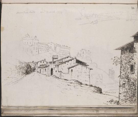 Fig. 14.2. Thomas Jones, Aventine Hill, from Large Italian Sketchbook, March 22, 1777, graphite ...