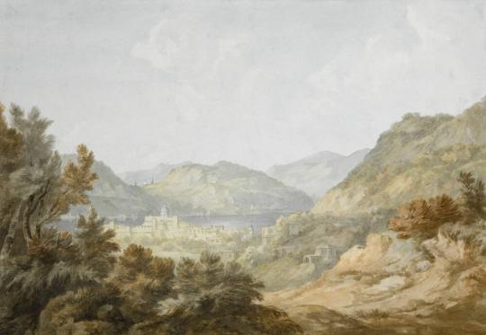 Fig. 15.3. John “Warwick” Smith, A View of Lake Como, Italy, 1781, watercolor over graphite on  ...