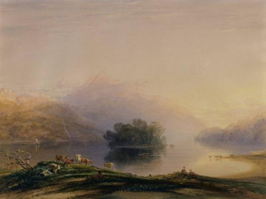 Fig. 44.1. Copley Fielding, Loch Katrine, 1838, watercolor with gum varnish on paper. © Wallace ...