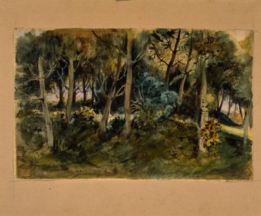 Fig. 52.1. Eugène Delacroix, Le sous-bois de Nohant, c. 1842–46, watercolor and gouache on pape ...