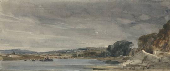 Fig. 53.1. William Callow, The Seine at St. Cloud, no date, watercolor on medium, slightly text ...