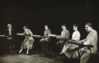 Dylan Thomas Reading his Poetry, YM-YWHA, New York. 1953. (Roy Poole, Nancy Wickwire, Dion Allen, Dylan Thomas, Sade Thompson, Al Collins)