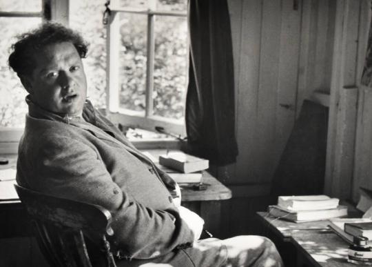 Dylan Thomas in Study