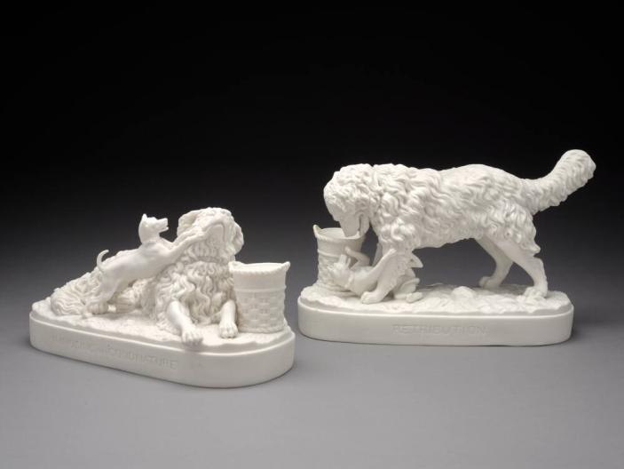Pair of Dog Figures