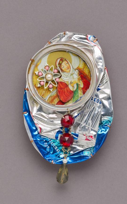 Keep it in the Can Brooch with Saint