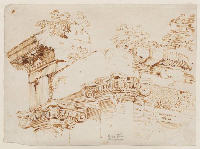 Rome: Study of the Entablature of the Temple of Saturn