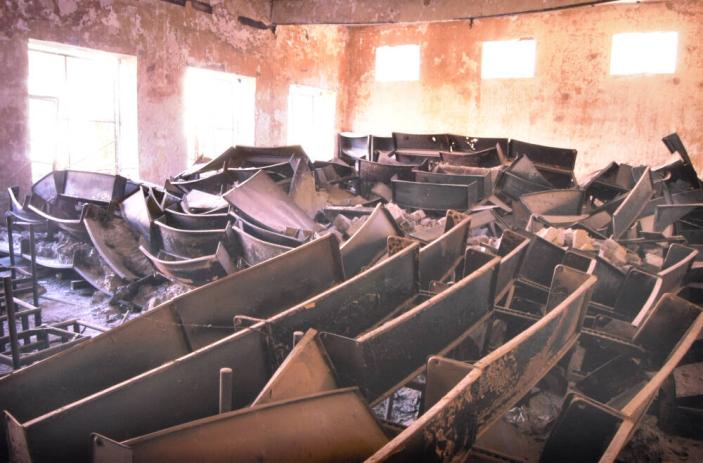Bombed, burned and looted library, University of Baghdad