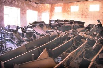 Bombed, burned and looted library, University of Baghdad
