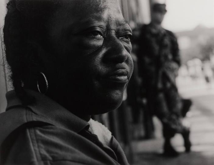 Evacuee from New Orleans, Baton Rouge River Shelter