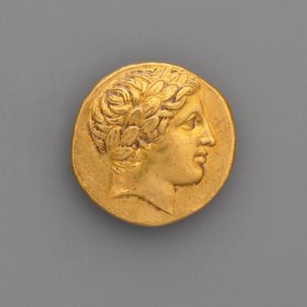 Stater of Philip II with Apollo on Obverse and a Biga on the Reverse