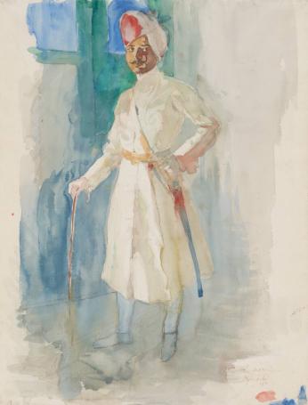 Study for “Portrait de l’homme en rose (portrait d’un jeune Radjpoute)"
