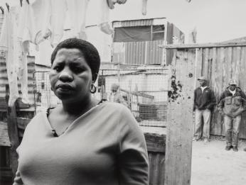 Khulelwa Pali at the house in Cape Town that she burgled
in 2008. Site B, Khayelitsha, Cape Town, 23 August 2010