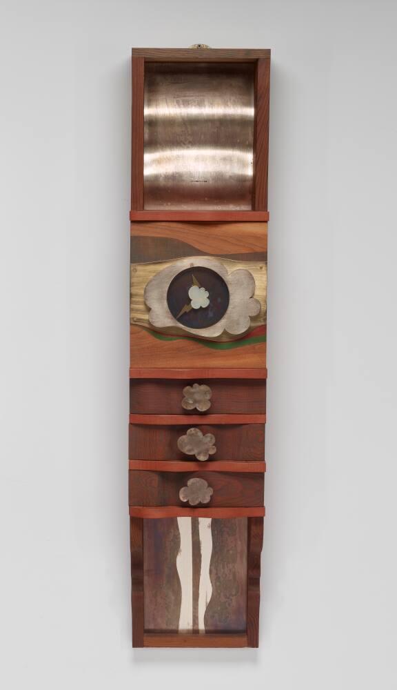 Clock with Three Drawers