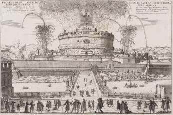 Fireworks over Castel Sant'Angelo – With Spectators across the Ponte Sant'Angelo