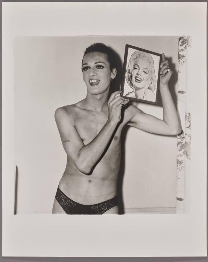 Transvestite with a picture of Marilyn Monroe, N.Y.C. 1967