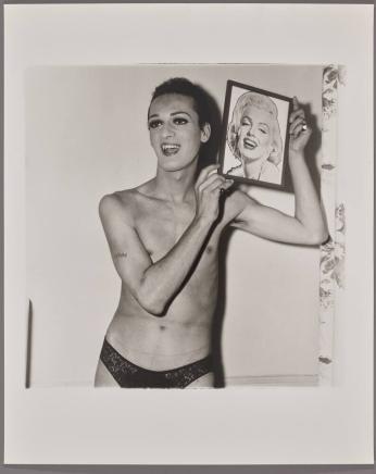 Transvestite with a picture of Marilyn Monroe, N.Y.C. 1967
