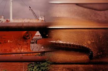 Untitled (ship's bow on left half)