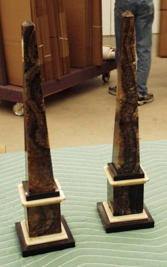 Pair of obelisks