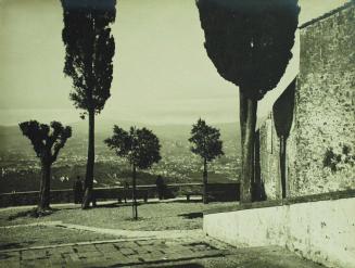 Fiesole-Panorama di Firenza dalla salita del Convento di S. Francesco.
