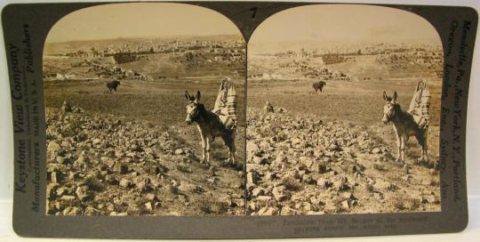 Jerusalem from Mt. Scopus at the northeast, showing nearly the whole city