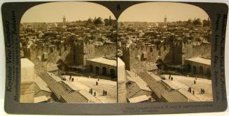 Damascus Gate in N. wall; S. past Church of Holy Sepulchre Jerusalem