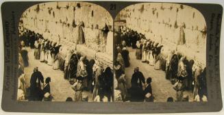 The Jew's Wailing Place. Outer Wall of Solomon's Temple, Jerusalem, Palestine