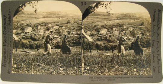 Bethany, where our Lord was anointed by Mary - S. from eastern slope of Olivet - Palestine.