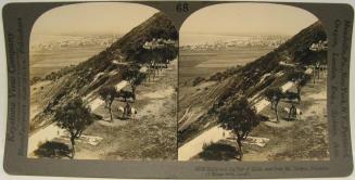 Haifa and the Bay of Akka, east from Mt. Carmel, Palestine.