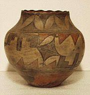 Jar (Olla) with Scalloped Edge and Abstract Designs