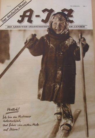 Halloh! Ich bin ein Moskauer Arbeiterkind, Und fahre zum ersten Male auf Skiern!
