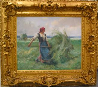 Woman Harvesting Hay