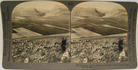 Looking N. E. from Mount of Beautitudes to Sea of Galilee, Palestine.