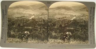 In beautiful Lebanon - Mt. Hermon and upper Jordan Valley from west, Palestine.