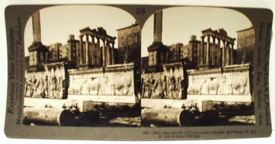 Bas-reliefs (time of Trajan), Column of Phocas and columns to the Temple of Saturn, Forum, Rome