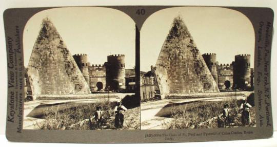 The Gate of St. Paul and Pyramid of Gaius Cestius, Rome