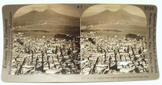 Bird's-eye view of Naples and Vesuvius