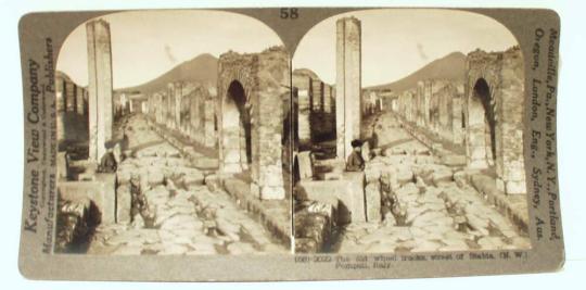 The old wheel tracks - street of Stabia, Pompeii