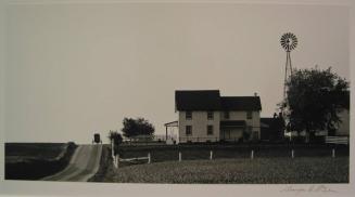 Buggy and Farmhouse with Windmill, Lancaster, Pennsylvania