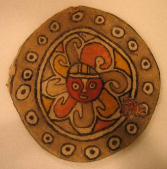 Painted Medallion with Face