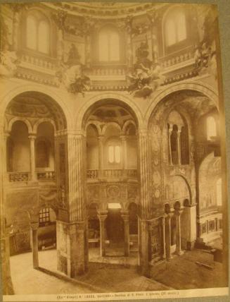 Basilica interior.  Multi-leveled arches