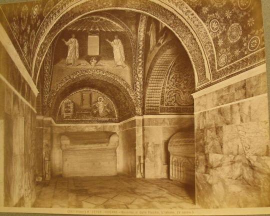 Vaulted mausoleum interior