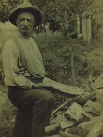 Worker Chopping Wood